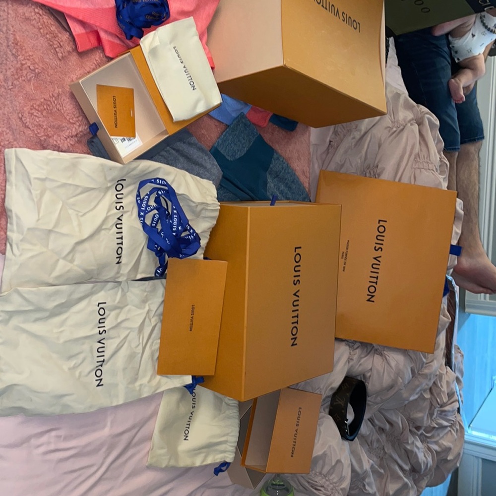 Selling all these boxes bags ALL ORIGINAL LV